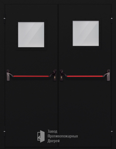 Фото двери «Двупольная со стеклом и антипаникой №54» в Кубинке