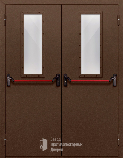 Фото двери «Двупольная со стеклом и антипаникой №68» в Кубинке