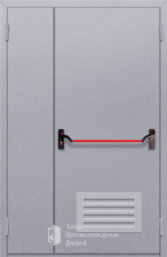 Фото двери «Полуторная с решеткой (антипаника)» в Кубинке