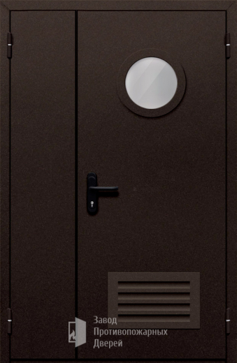 Фото двери «Полуторная с вентиляцией и стеклом №410» в Кубинке