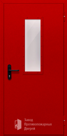 Фото двери «Однопольная со стеклом (красная)» в Кубинке