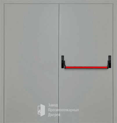 Фото двери «Двупольная глухая с антипаникой (2 створки) EI-30» в Кубинке