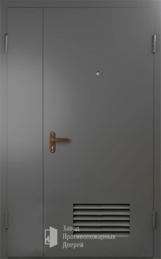 Фото двери «Техническая дверь №7 полуторная с вентиляционной решеткой» в Кубинке