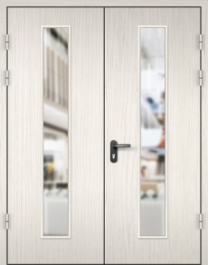 Фото двери «МДФ двупольная со стеклом №22» в Кубинке