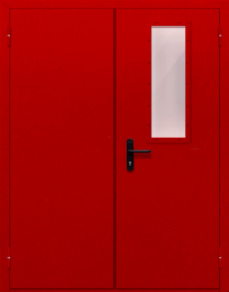 Фото двери «Двупольная со стеклом (красная)» в Кубинке