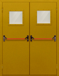 Фото двери «Двупольная со стеклом и антипаникой №55» в Кубинке