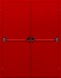 Фото двери «Двупольная глухая с антипаникой (красная)» в Кубинке