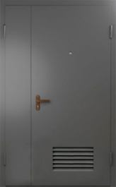 Фото двери «Техническая дверь №7 полуторная с вентиляционной решеткой» в Кубинке
