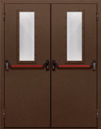 Фото двери «Двупольная со стеклом и антипаникой №68» в Кубинке