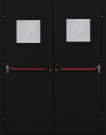 Фото двери «Двупольная со стеклом и антипаникой №54» в Кубинке