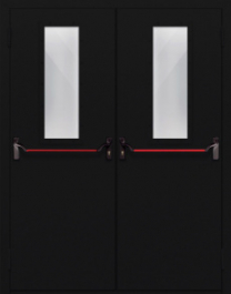 Фото двери «Двупольная со стеклом и антипаникой №64» в Кубинке