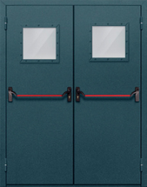 Фото двери «Двупольная со стеклом и антипаникой №57» в Кубинке