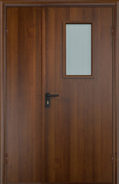 Фото двери «Полуторная МДФ со стеклом EI-30» в Кубинке