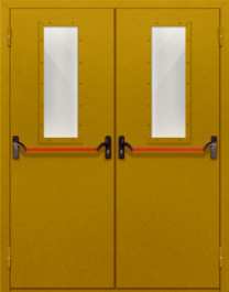 Фото двери «Двупольная со стеклом и антипаникой №65» в Кубинке
